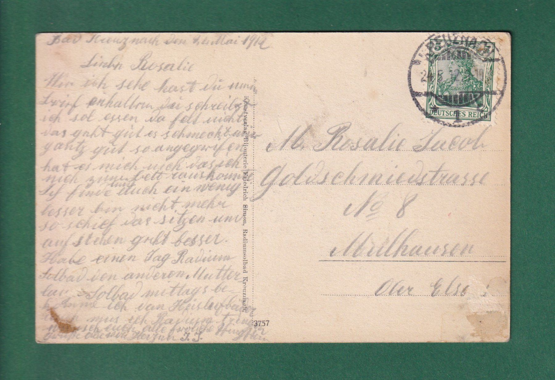 Ansichtskarten: RHEINGRAFENSTEIN - 1912 – Gebraucht aus Pully von nicecards-shop 1