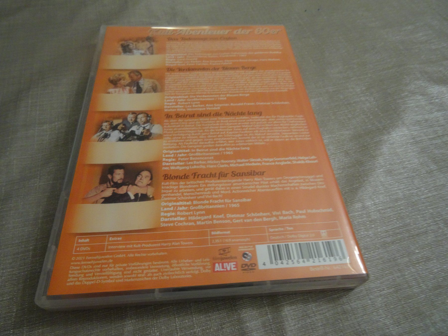 Alle DVDs: Kult-Abenteuer der 60er - 4 DVDs – Gebraucht aus Olten von Disc-Verkauf 2