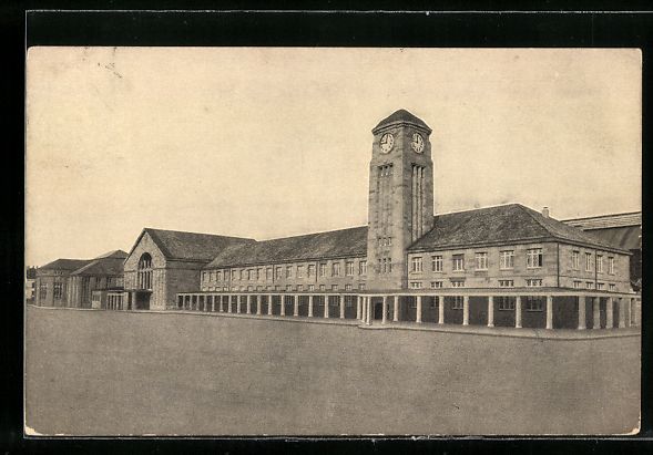 Cartoline postali: AK Basel, Der neue Bad. Bahnhof, 1915 – Usato da Berlin venduto da bartko-reher