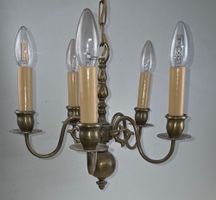 Mertens Berlin Messing-Kronleuchter 5-flammig Vintage Ø 36cm