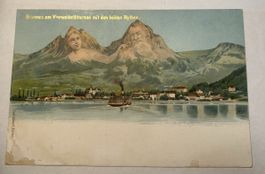 Ansichtskarte Brunnen Vierwaldstättersee Mythen ungelaufen