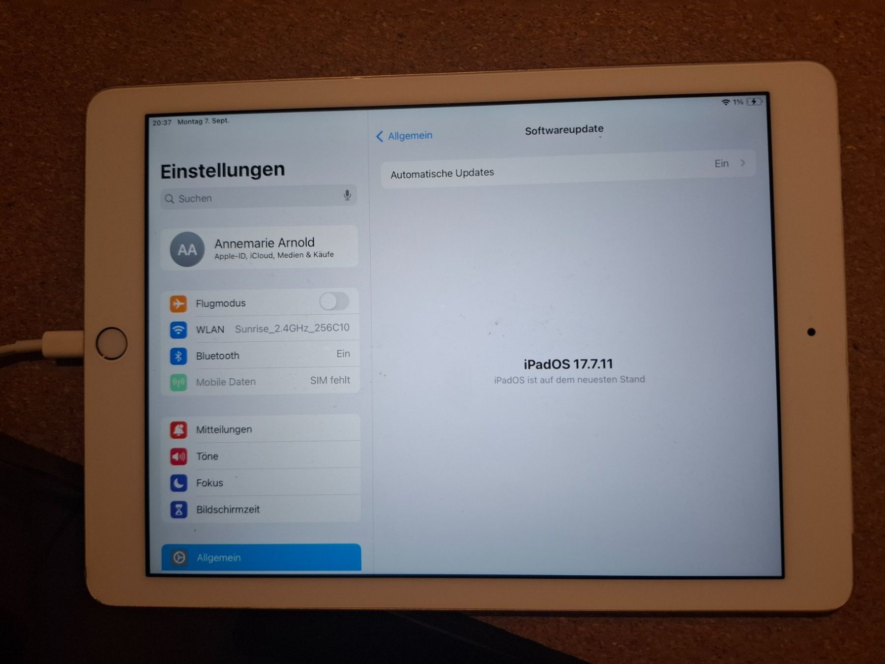 Apple Tablet PC: iPad 6 mit Ligthning Anschluss – Gebraucht aus Wangen b. Olten von Rscani