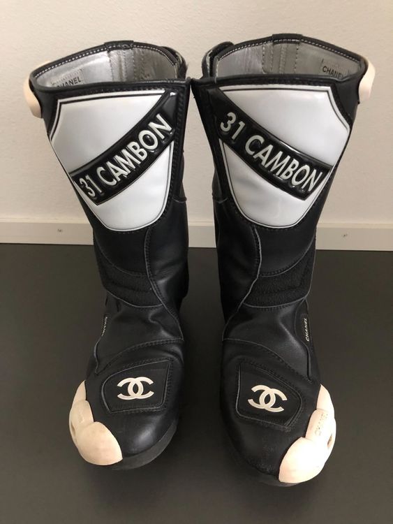 Chanel sale moto boots