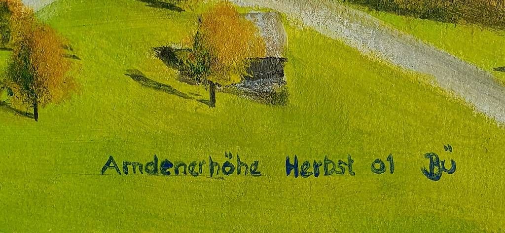 Dipinti: Amdenerhöhe Herbst Gemälde Signiert – Usato da Servion venduto da meno999 3