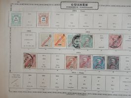 Portugal Kolonien Sammlung II auf uralten Vordruckseiten. Si