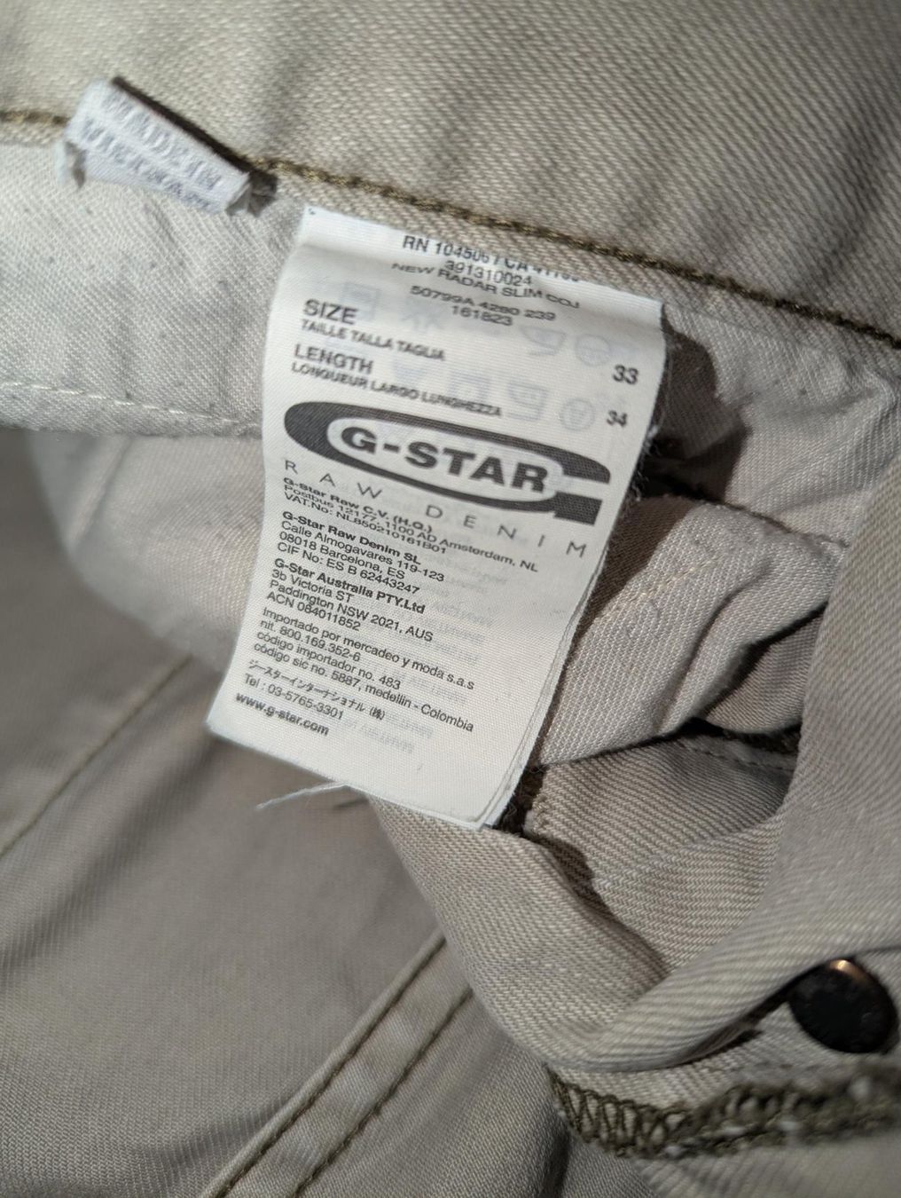 Nudie Jeans: G-STAR RAW, W33 L34 – Usato da Niederrohrdorf venduto da _Mr.NiceGuy_ 2