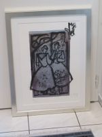Rudolf Mirer Orig.-Lithographie ZWEI FRAUEN hs./ hn. gerahmt