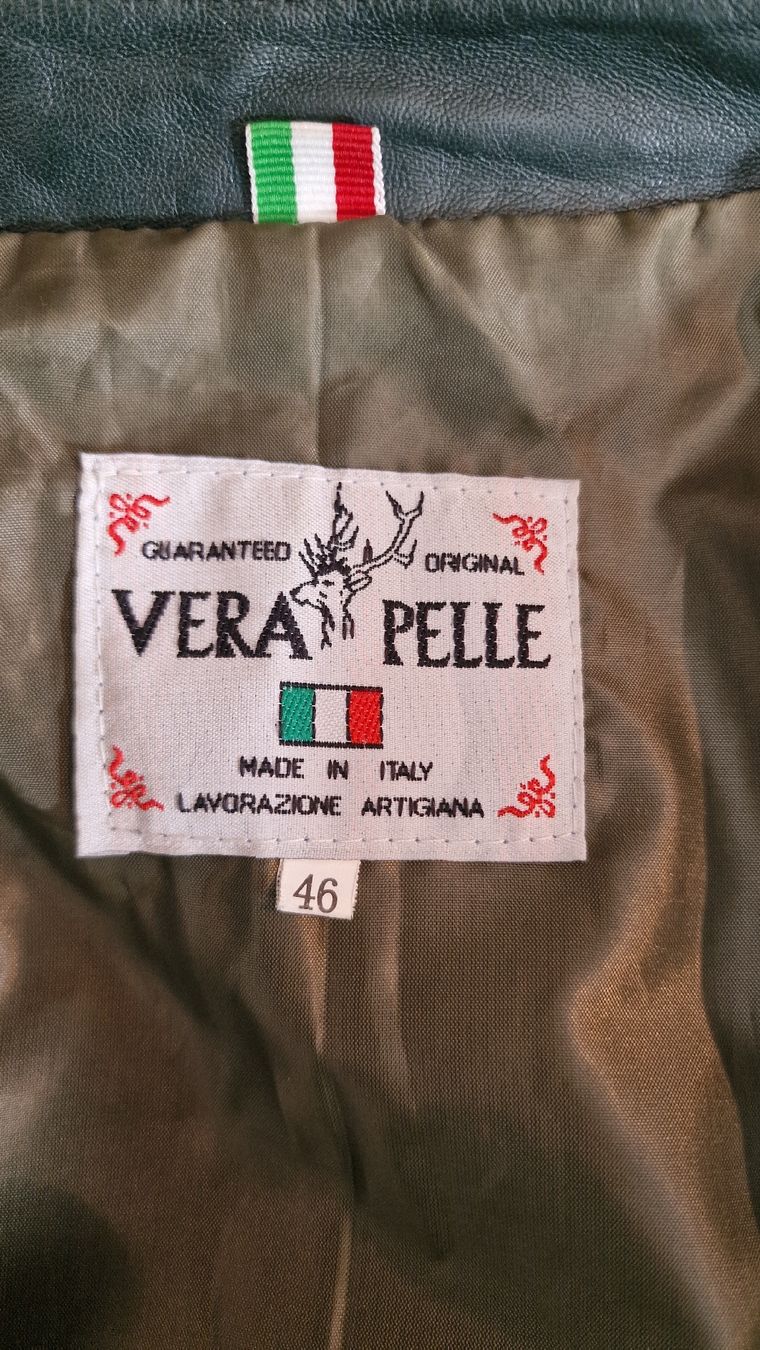 Vera Pelle Giacche: Lederjacke dunkelgrün Gr 38 – Usato da goldach venduto da seegoldi13 5