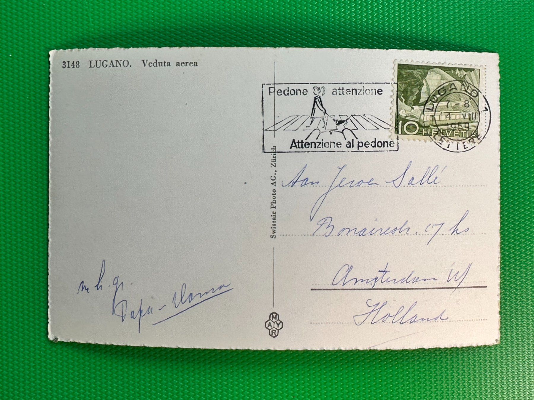 Cartoline postali: Lugano - Flugaufnahme – Usato da Steg VS venduto da _vinci_ 1