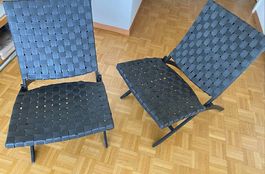 2 chaises de jardin pliantes