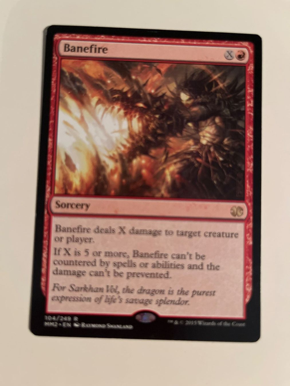 Magic The Gathering Carte collezionabili: 1 x Banefire - Magic: The Gathering - MtG – Usato da Kriens venduto da Shadi1980