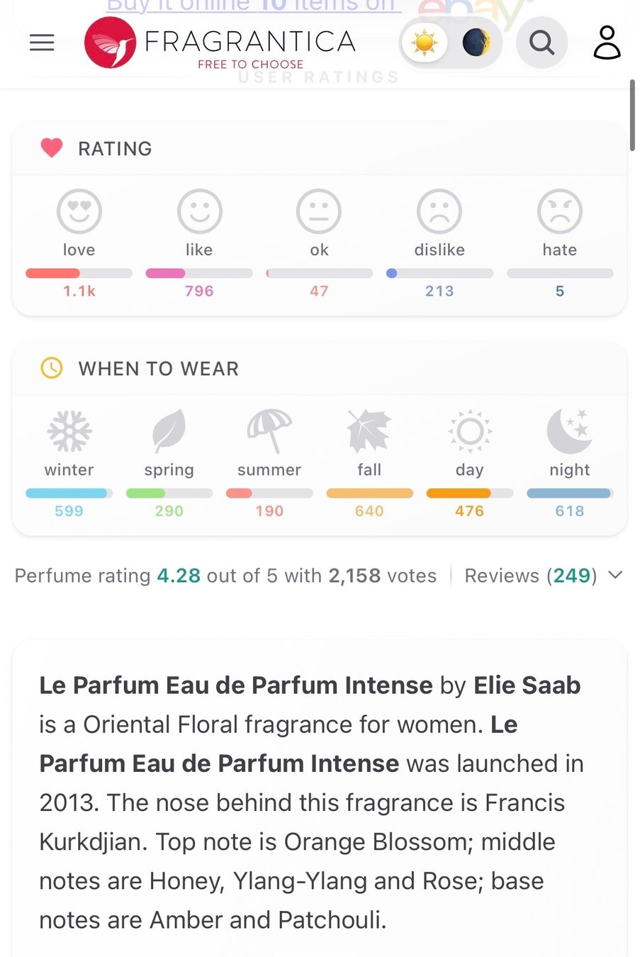 Elie Saab Profumi & Eau de Toilette: Elie Saab Le Parfum Eau de Parfum Intense Duftprobe 2ML – Usato da Zürich venduto da deruja 6