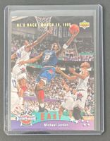 NBA Michael Jordan 1995 Tribute He's Back All-Star Card