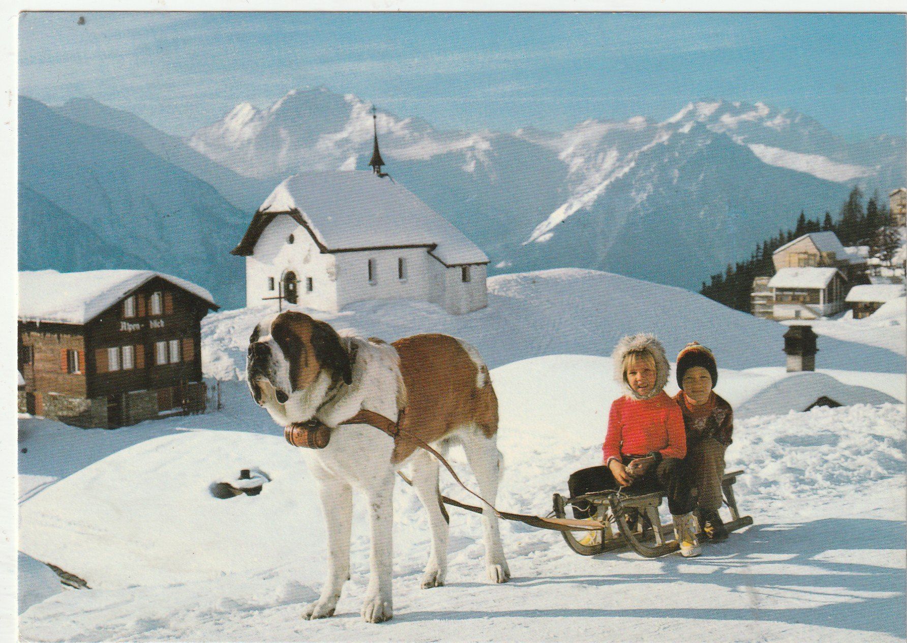 Cartoline postali: Kinder Schlittenfahrt – Usato da Lumbrein venduto da made02