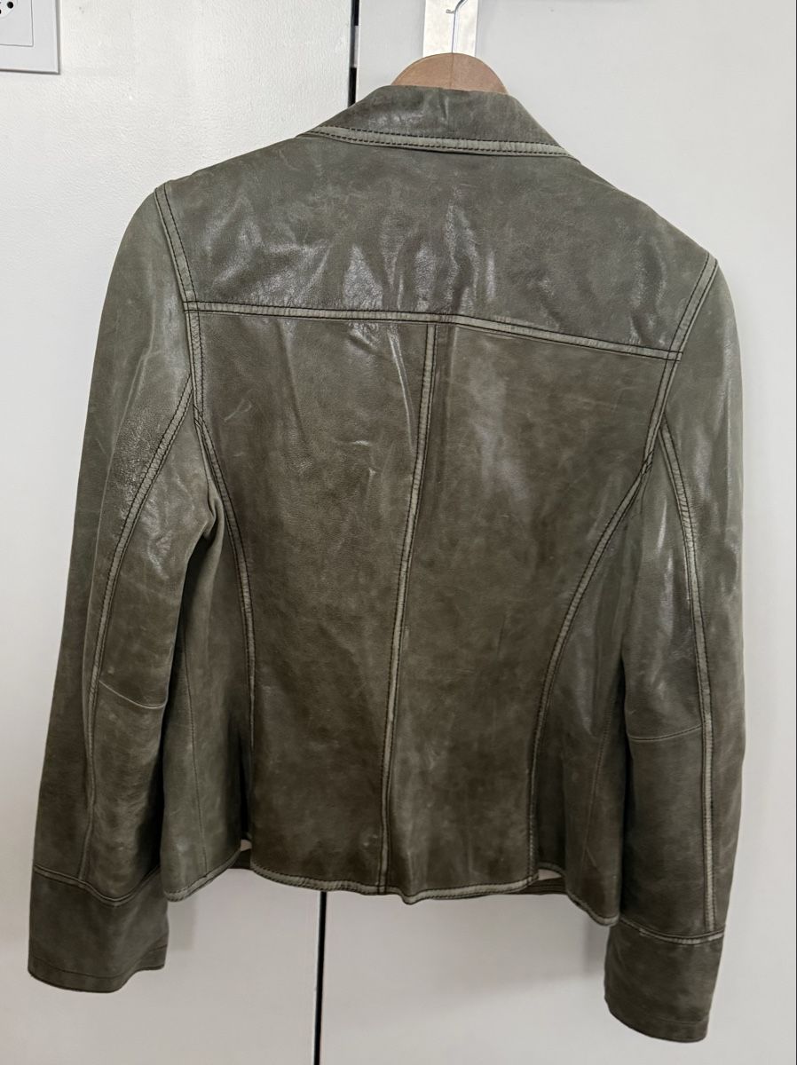 Esprit Giacche: Esprit Leather Jacket - olive green, size M, spring! – Usato da Buchs AG venduto da sxf96 3