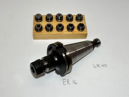 Spannzangen ER16 Spannzangensatz Aufnahme SK40 Holex