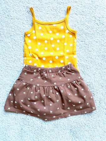 Mädchen Set, Roeckli mit Höschen, Gr. 80 und Body Gr. 86