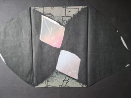 KÜNSTLER ? INTERESSANTE GRAFIK GEFALTET GRÖSSE 98x 55 CM