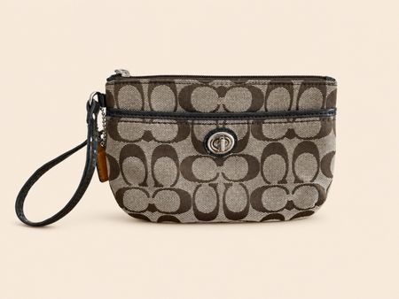 Coach Signature Wristlet - Perfect for Fall Outings!