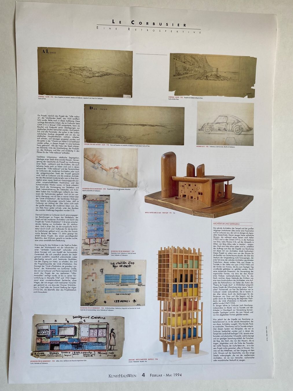 Foto & Immagini: LE CORBUSIER. Grosse Doppelseitige Farb- Poster. 7 Blätter – Usato da Zürich venduto da lesgarcons 6