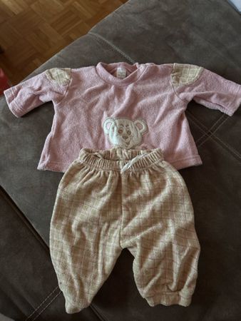 Baby Set Pullover und Hose rosa kariert Grösse 56