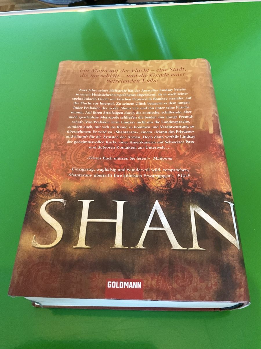 Libri: : Shantaram von Gregory David Roberts – Usato da schlieren venduto da euphemismus_1 1