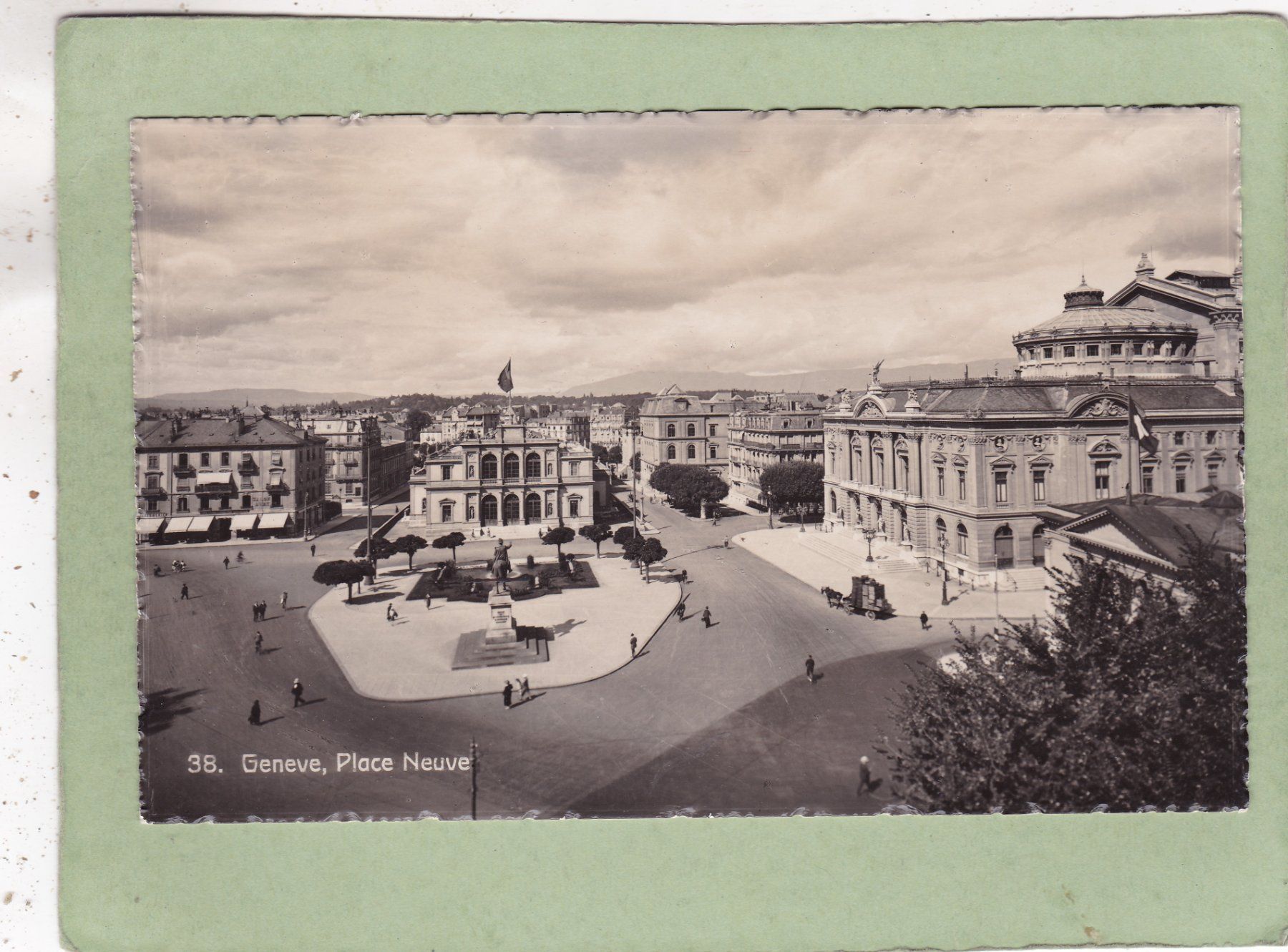 Cartoline postali: Genève Place Neuve 1937 – Usato da Herisau venduto da Lisegrat2008