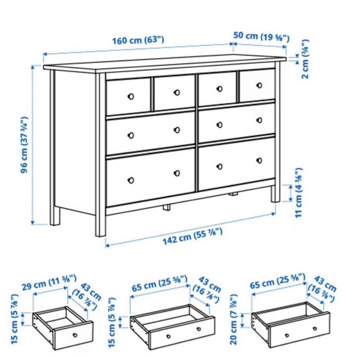 Cassettiere: Ikea HEMNES Kommode mit 8 Schubladen – Usato da Diessenhofen venduto da Ibrahim_dndr 4