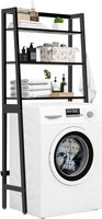 Toilettenregal Badregal WC Regal mit Halter Haken Schwarz