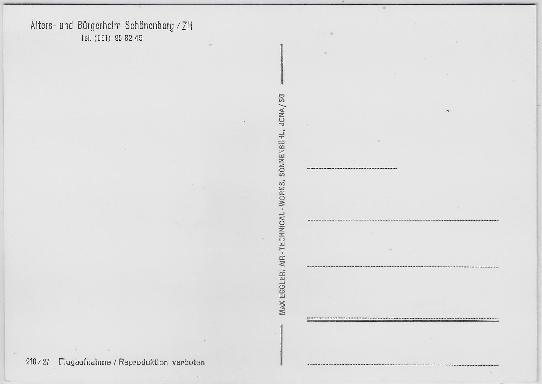 Cartoline postali: Flugaufnahme Alters- & Bürgerheim – Antico da Ettingen venduto da Kartenplanet 1