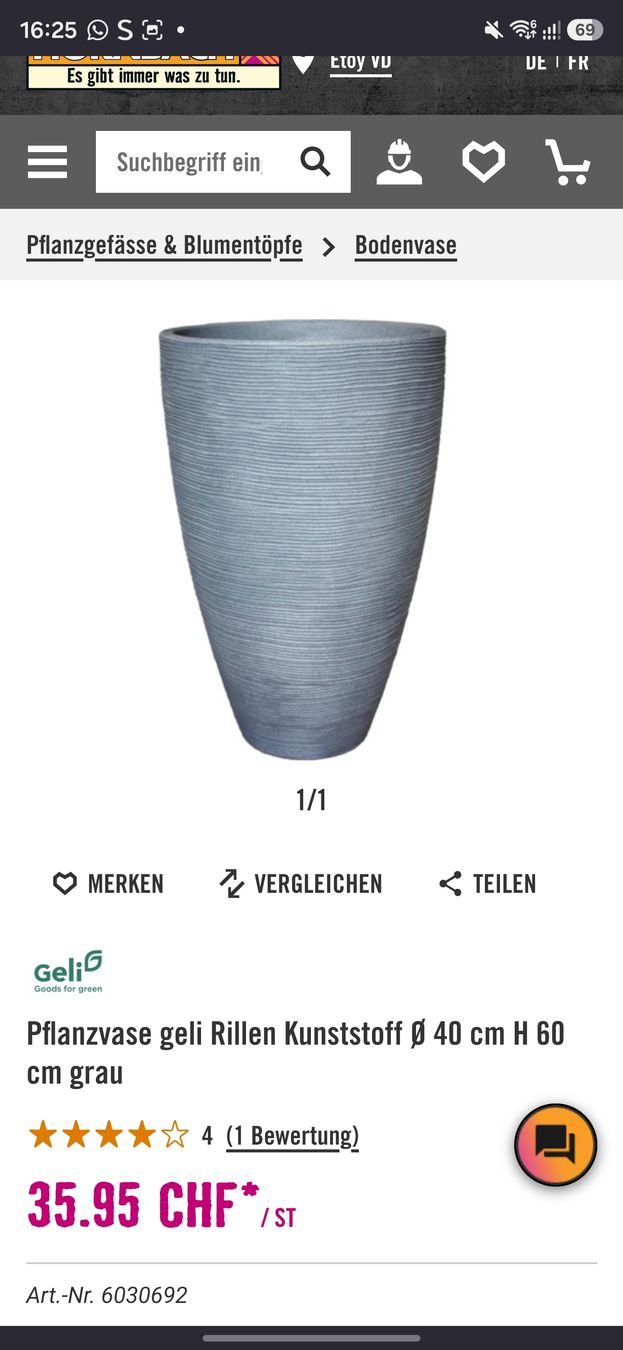 Blumentöpfe: Blumentopf / Pflanzentopf – Gebraucht aus Rickenbach b. Wil von Kth_v8 5