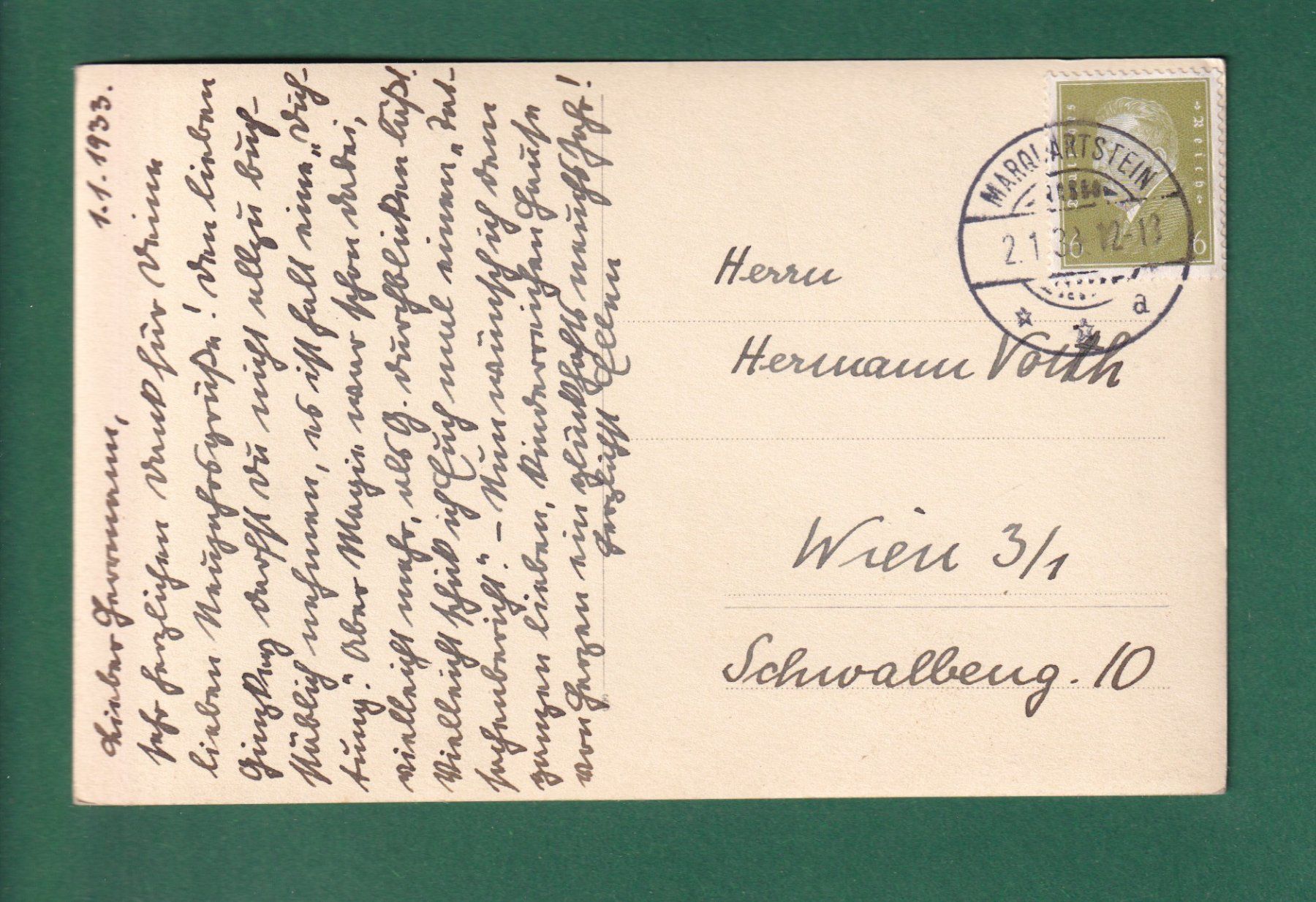 Cartoline postali: Haus WUHRBICHL - 1933 – Usato da Pully venduto da nicecards-shop 1