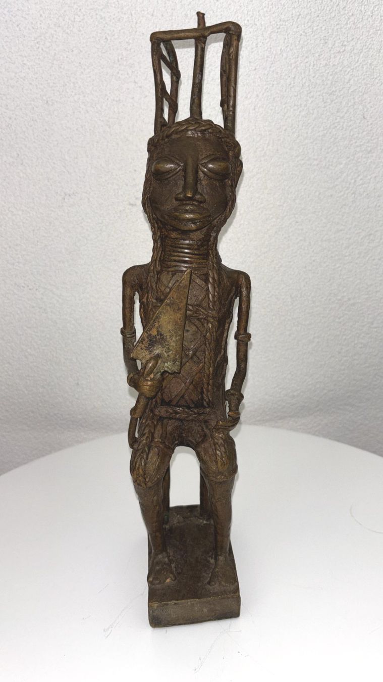Statuette: Afrikanische Bronzefigur | Handarbeit | H 35 cm – Usato da Sommeri venduto da Plutus09 1