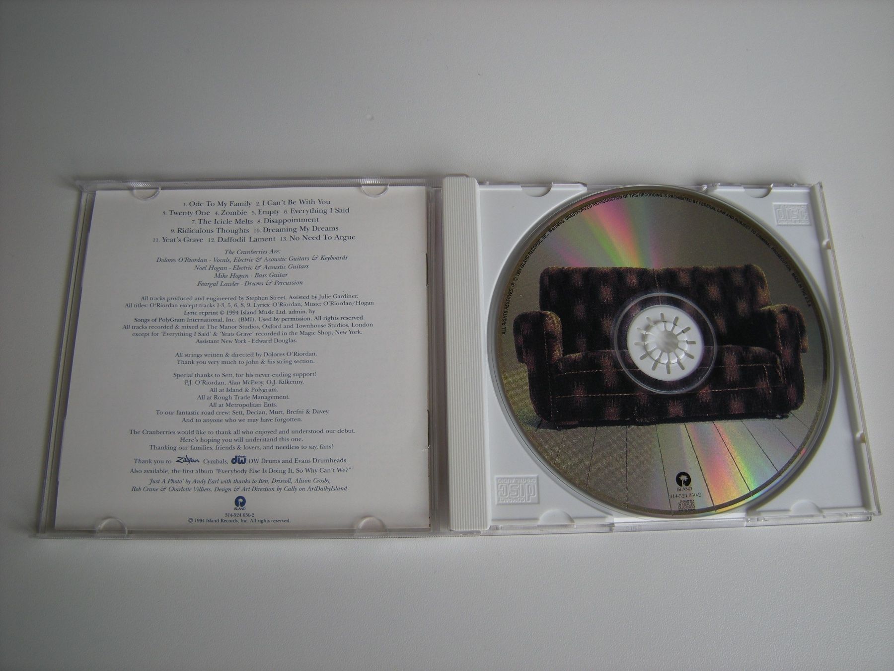 CD: THE CRANBERRIES - No need to argue – Usato da Basel venduto da Ceebee62 2