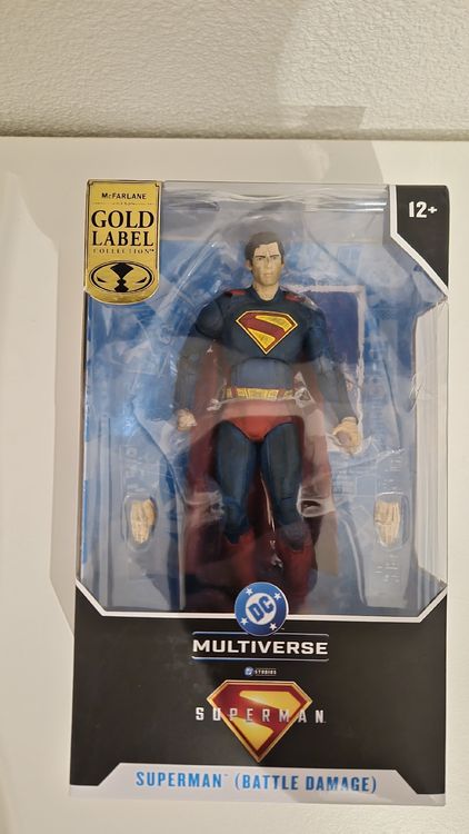 Figurine Superman DC Multiverse Gold Edition – Édition Limitée Avec Bande Dessinée Exclusive Ghosts Of Krypton, 22 Articulations, 18 Cm