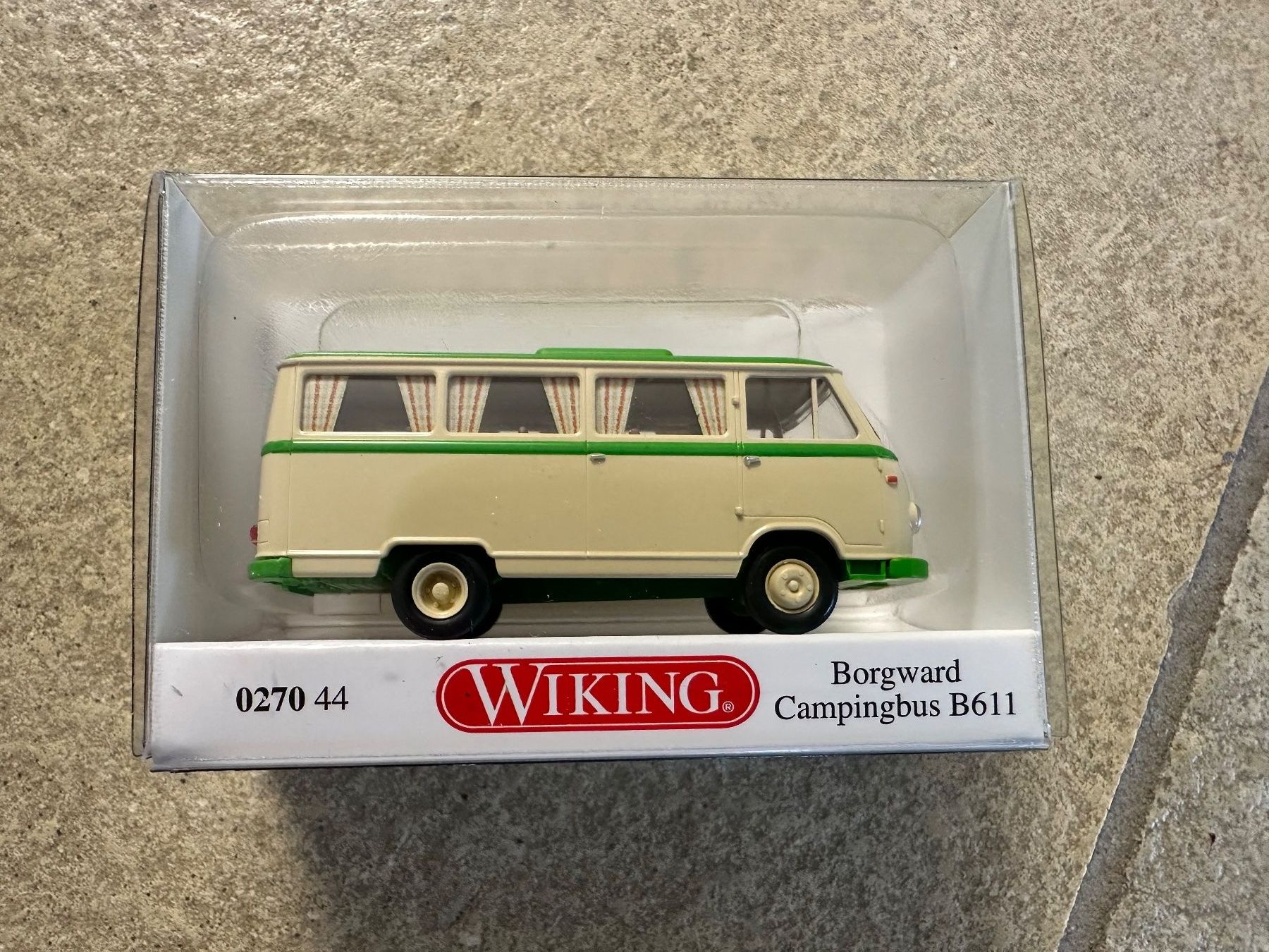 Wiking Modellini d'auto: Wiking, Borgward Campingbus B611, HO – Nuovo e nell'imballaggio originale da Zürich venduto da Baldrian1