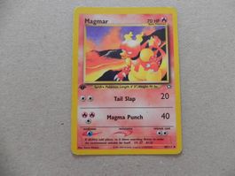 Pokémon Sammelkarte Magmar 1995-2000  HP Engl. 1. Edition