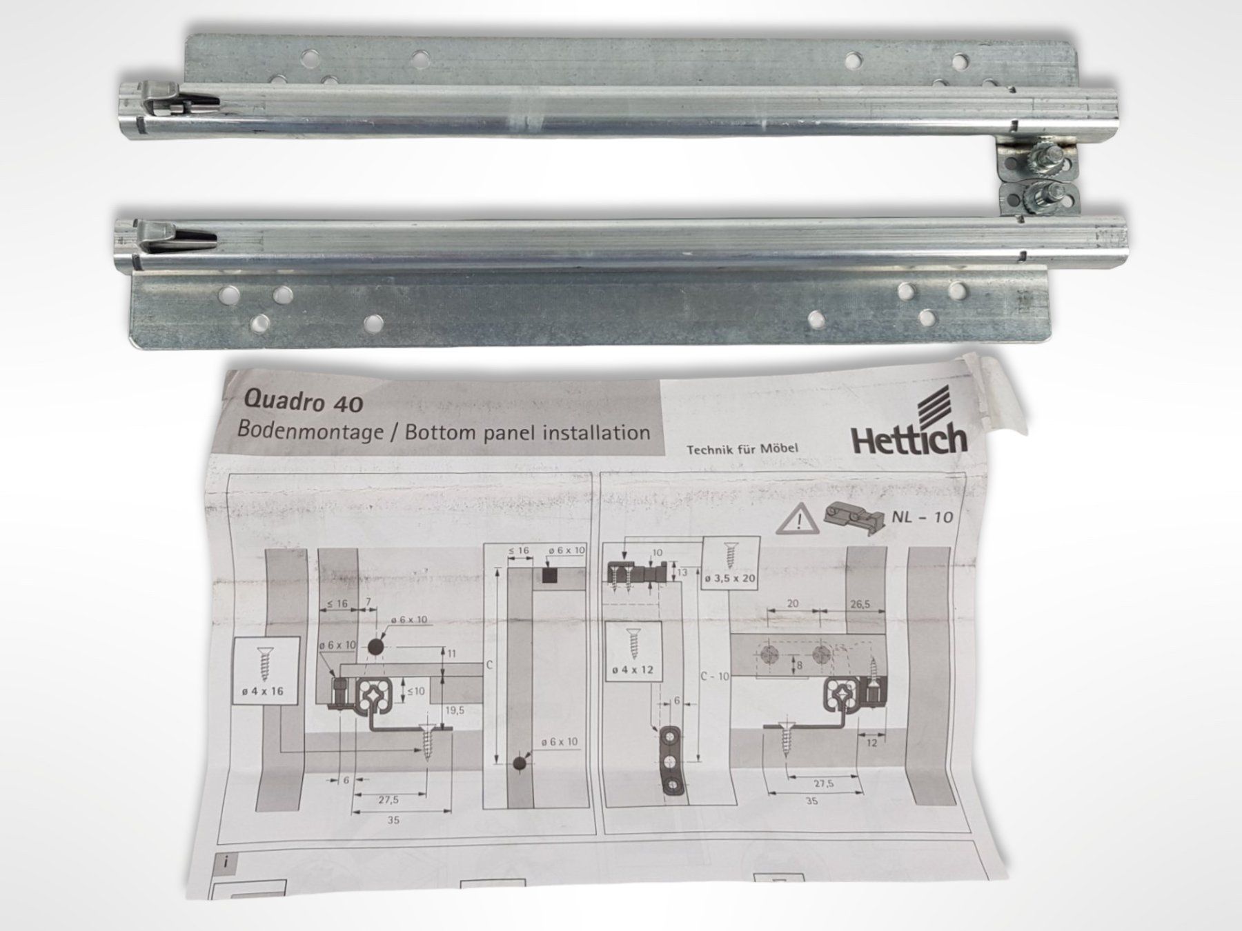 Fixations: HETTICH Teilauszug Quadro 40 Kg – Neuf (Voir description) à Suhr par Restwert_Suhr
