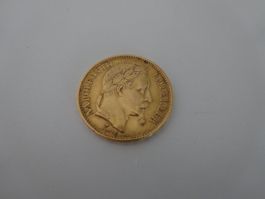 20 Francs Goldmünze Napoleon III. BB  1869