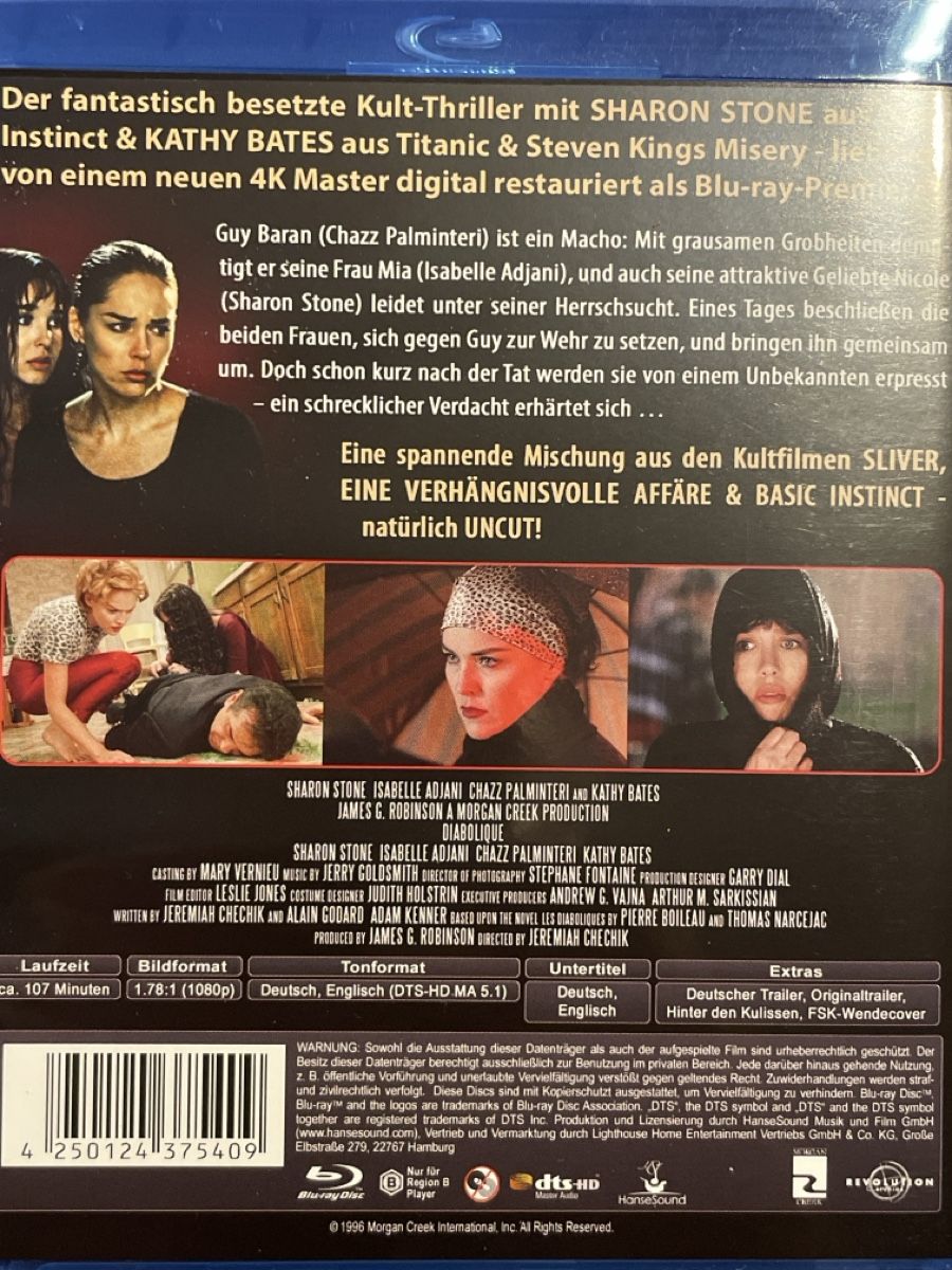 Tutti i DVDs: Diabolisch (1996) – Nuovo (secondo la descrizione) da Waldenburg venduto da Gonzo8 1