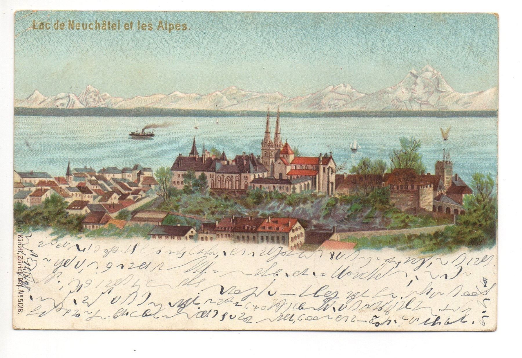 Ansichtskarten: NEUCHÂTEL 1898 – Gebraucht aus Jona von philajona