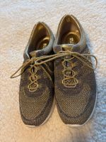 Michael Kors Sneaker, gold & silber mesh Stoff, Gr. 37 (US7)