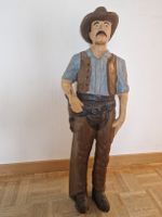 Statue Cowboy Bois Vintage 1m - Déco Western unique ! 🤠