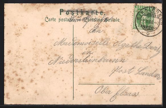Cartoline postali: Einsiedeln, Kloster mit Strassenpartie,  – Usato da Berlin venduto da bartko-reher 1
