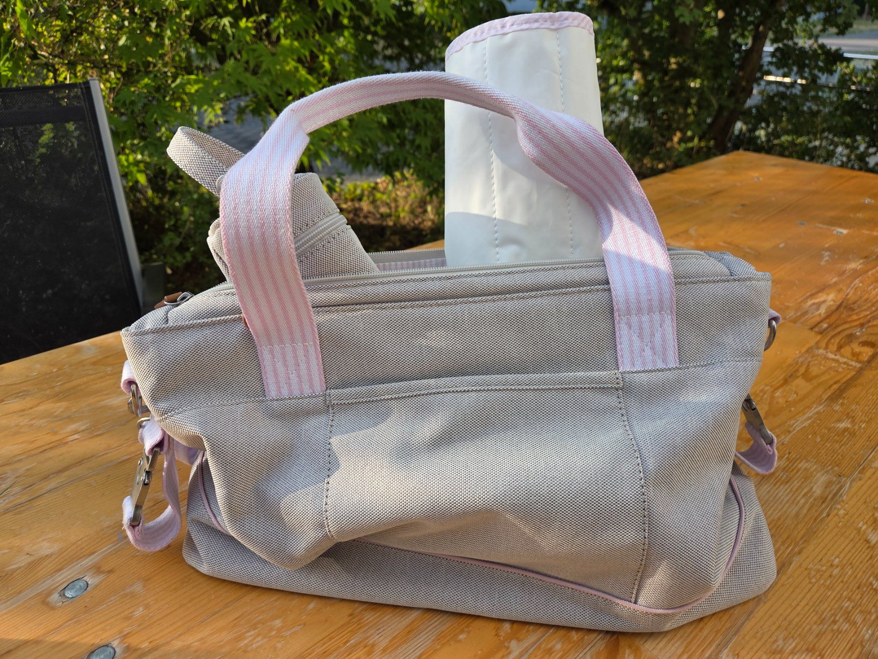 Jacadi Sacs & sacs à dos: Jacadi Paris Wickeltasche grau/rosa – D'occasion à Murten par elmex42 1