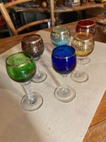 Verre vin vintage Glass 6x coloré