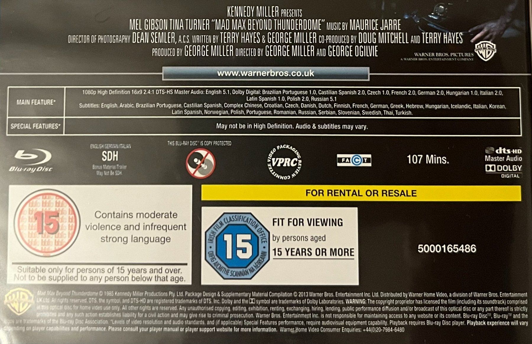 Tutti i DVDs: Mad Max Trilogy (1979-1985) Blu-Ray – Usato da Fahrweid venduto da pasta_555 6