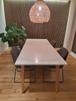 Esstisch Holztisch mit weisser Platte 90x220 cm