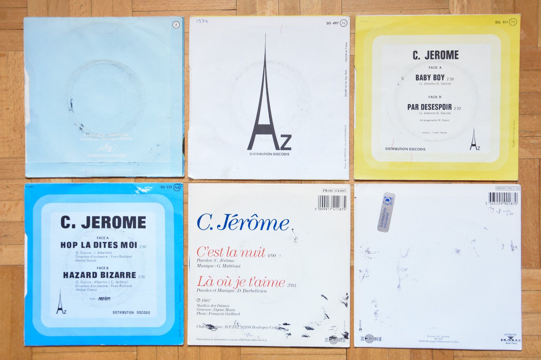 Autogramme: C. Jérôme - Lot Disques dédicacés – Gebraucht aus Belmont-sur-Yverdon von ag97 1