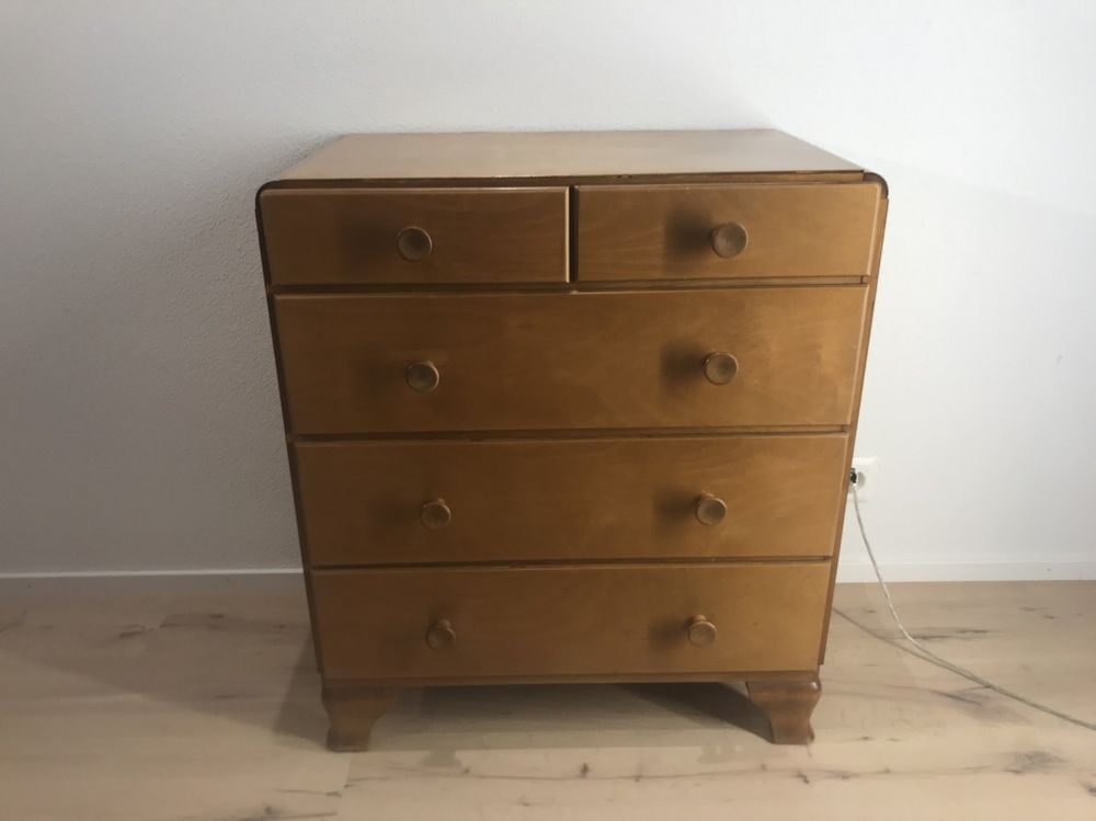 Charmante Design Kommode mit 5 Schubladen 50er - 60er Jahre (Gebraucht ...